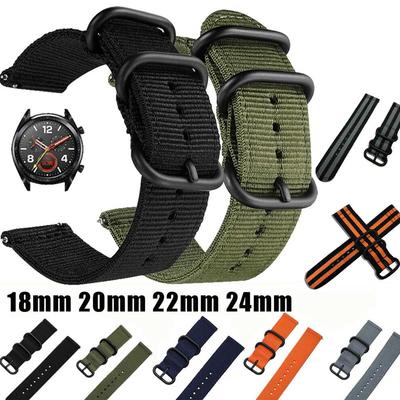 Woven Nylon Universal Bracelet Watch Srtap Writst Watch Band Waterproof Durable Sport 18/20/22/24mm