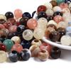 50pcs Dual Color Imitation Jade Acrylic Beads Round Large Hole Beads Loose Spacer Beads For Jewelry Making DIY Keychain Bracelet