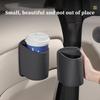 Car Door Cup Holder Universal Stable Clip Drink Holder Wear-Resistant Waterproof Auto Seat Back Clip Storage Bag PU Leather Box