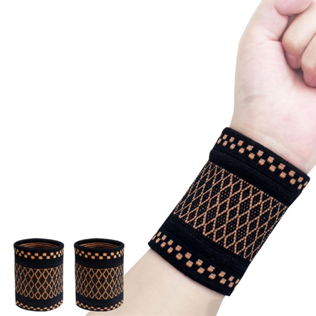 1 Paar Kupfer Handgelenk Kompressionsbandage Handgelenk Kompressionsstützen Elastisches Kupfer Schweißabsorption