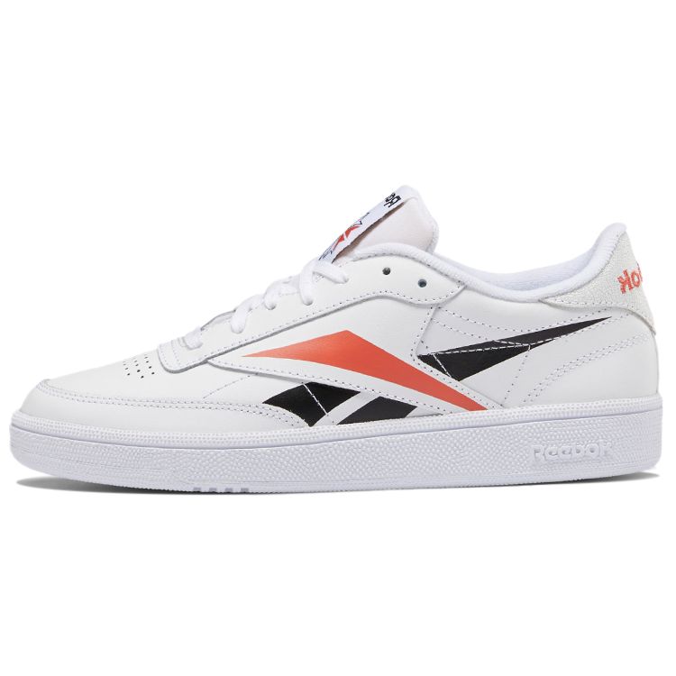 

Reebok Club C 85 Rosette Men s White Black Rosette Retro Lifestyle Sneakers EG1455 EU 35