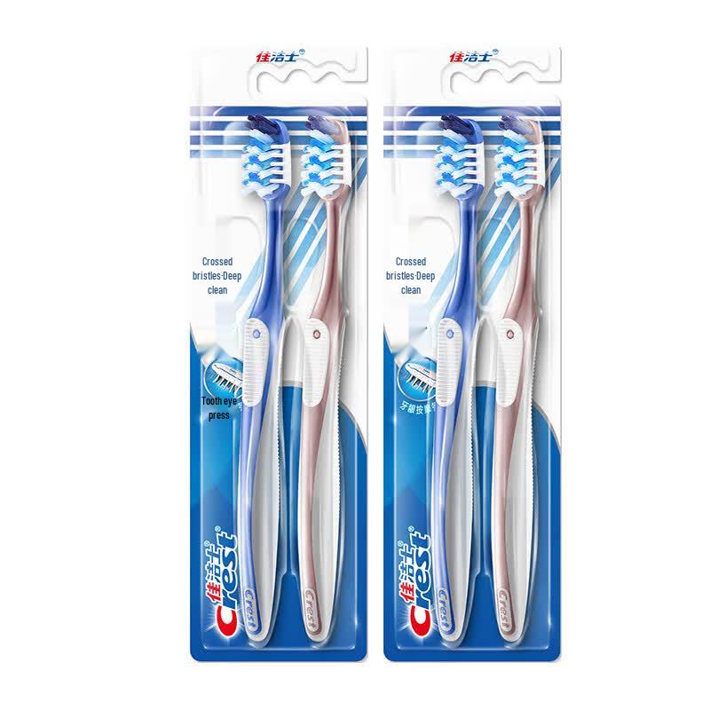 Crest All-round 7-Effect Cross Bristle Toothbrush, 4-Pack