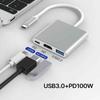 Adaptateur multiport USB-C vers HDMI - YYV - 3-en-1 - HDMI 4K - USB‑C PD - USB 3.0