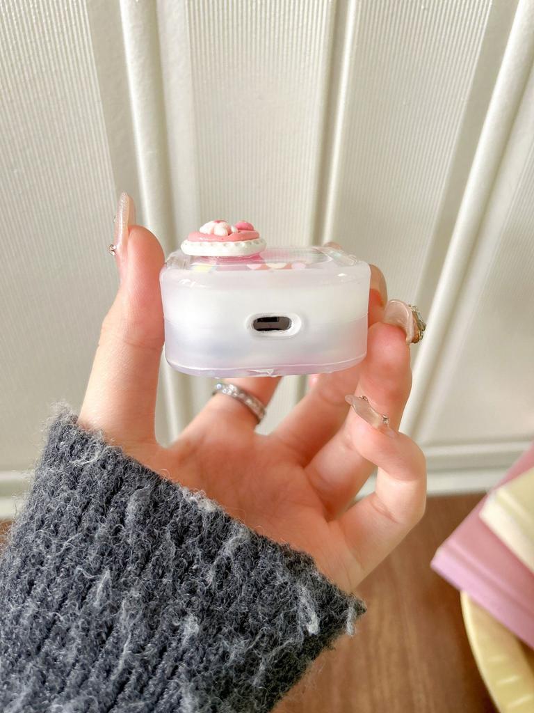 Korean Three-dimensional Flower Rabbit for AirPods 1 Protective Case Pro1 Bluetooth 1/1 Generation Earphone Case Pendant