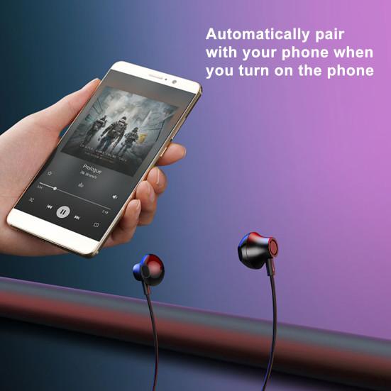 BT-95 Magnetic Bluetooth-compatible 5.0 Hanging Neck In Ear Wireless Earphone with Mic