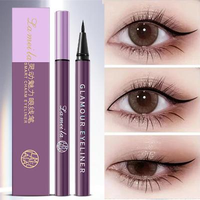 Penna per eyeliner opaca Trucco impermeabile a lunga durata Ad asciugatura rapida Liscia Matita per eyeliner liquida nera ultrasottile Cosmetici da donna