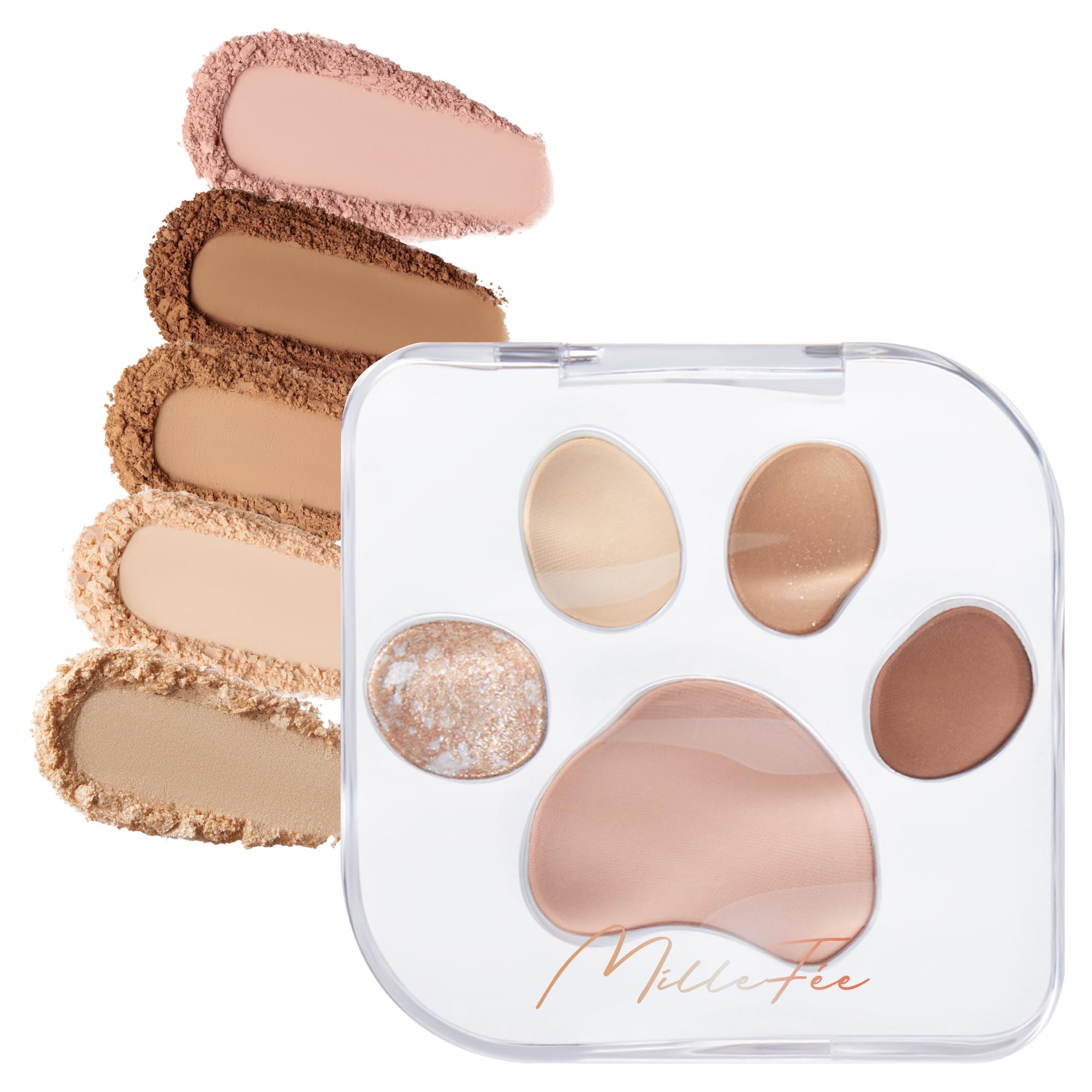 

Палетка теней для век MilleFee Meow Paws (02 Каприз) Косметика для макияжа глаз Cat 5-Color Тени для век Блеск MilleFee Paw Палетка