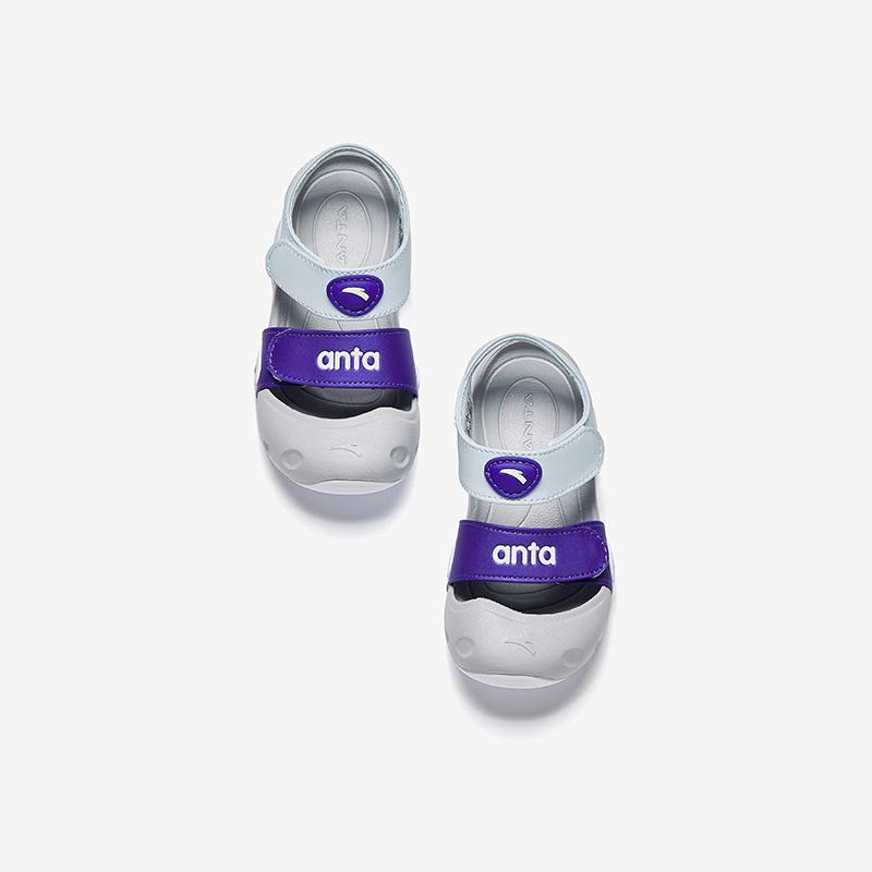 Anta Comfortable Casual Breathable Quick-Dry Low-Top Walking Shoes Baby Shoes Blue Purple Gray 312420071-1