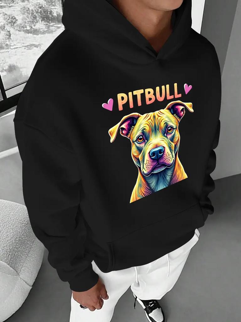 Hoodie - Pitbull Lover Graphic Pullover Sweatshirt with Hood