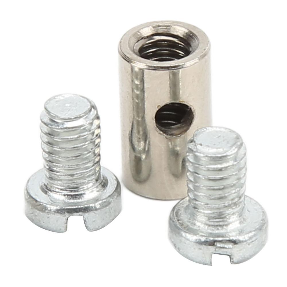 Solderless Design Solderless Cable Nipple 6mm/0.2in Diameter Metal Cable Stop  For Bicycle