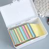 Transparent Plastic Storage Box Pocards Small Card Storage Box Desk Organizer Box Classification Box Stationery
