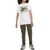 Nike Sportbekleidung Buchstabenaufdruck Rundhals Lässig Kurzarm T-Shirt Kinder Tops Weiß DR9728-100