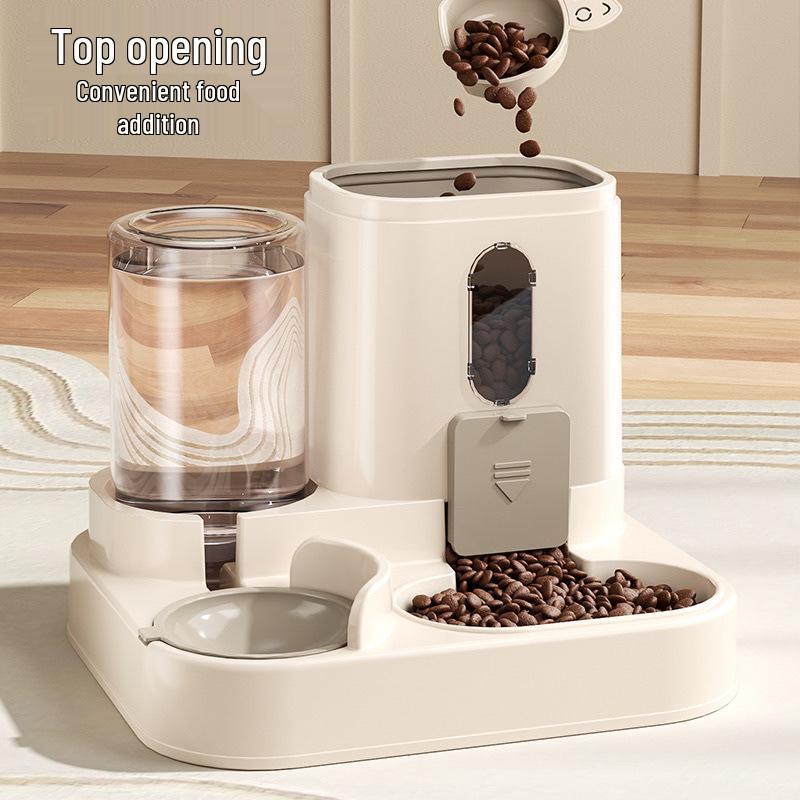 Automatic Double Bowl for Cats & Dogs: Pet Food and Water Dispenser