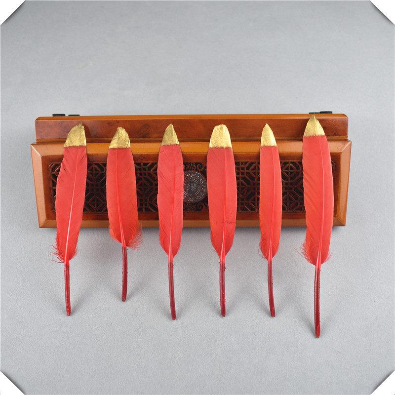 10/20 Stück Goldene Entenfedern DIY Handarbeit Dekoration Hochzeit Hut Federn für Schmuckherstellung Traumfänger Federn Basteln 10-15CM