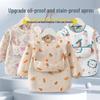 Macacão de Bebê com Babador Impermeável: Roupa Exterior Protetora à Prova de Manchas Outono/Inverno para Meninas - Ideal para o Jardim de Infância e Hora da Refeição.