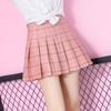 High-Waisted Pleated Skirt For Women's Fall Skirt Preppy Solid Color Anti-Slip A-Line Skirt