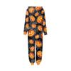 Halloween Printed Family Matching Hooded Long Sleeved Zippered Hooded Jumpsuit Set
