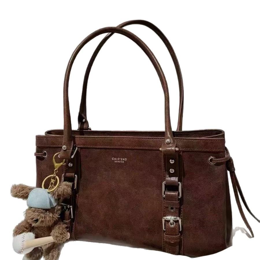 Versatile Casual Vienna Autumn Tote Bag Women's Autumn and Winter Retro Commuter Large Capacity Portable Shoulder Bag