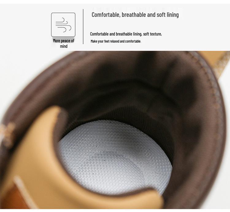 Men's Autumn High-Top Martin Boots: Korean-Inspired, Versatile, Thick-Soled British Style Trendy Work Boots