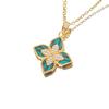 Fully Diamond Four-leaf Clover Necklace for Women Fresh, Simple, Fashionable and Versatile Temperament Collarbone Chain