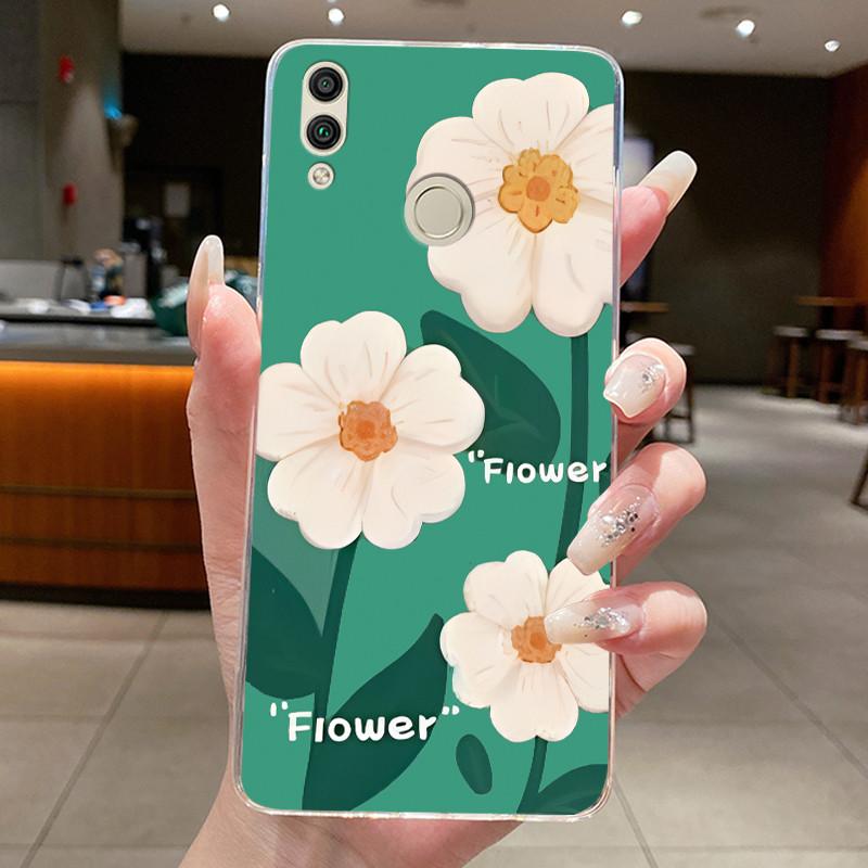 For Huawei Honor 8C Case BKK-LX2 BKK-LX1 BKK-L21 Back Cover Clear Luxury Butterfly Fashion Flowers Soft TPU Silicone Phone Case