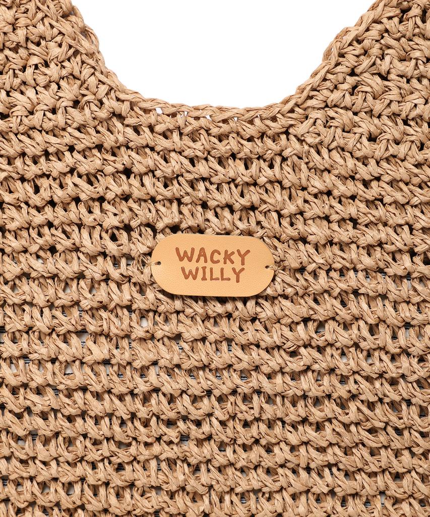 Wacky Willy Women'S Rattan Tote Bag Beige