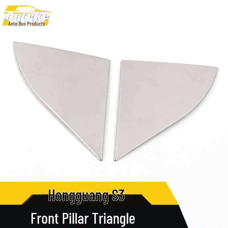 Stainless Steel A-Pillar Triangle Trim for Wuling Hongguang S3