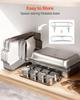 Rectangle Chafing Dish, 9.91L 4 Pack Stainless Steel Chafing Dish, Food Warmer Chafer Complete Set with Hollow Handle, 2 Food Tongs, Lid, Fuel Holder,