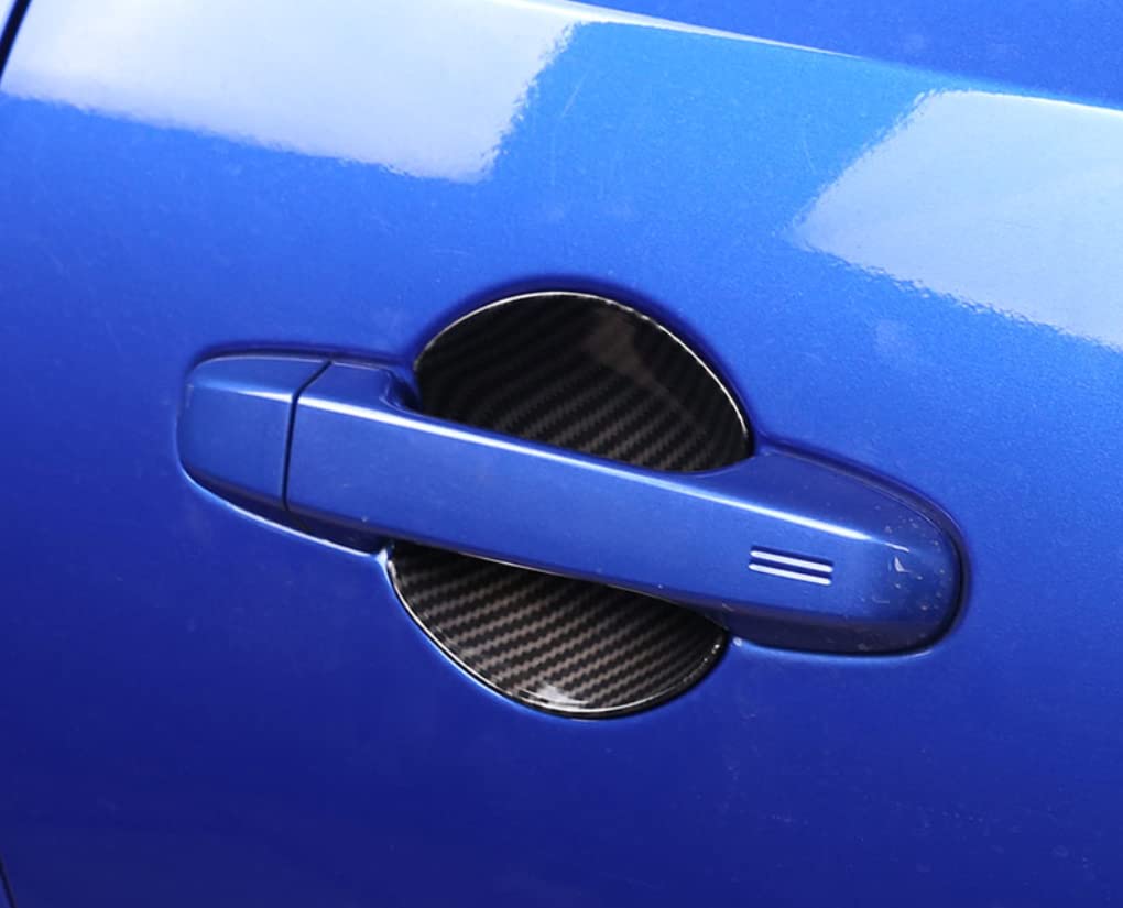 [Svart Krigare] Kompatibel med Toyota 86, Första Generationen ZN6 Modell, Förbättrat 2016-2021 Dörrhandtagsskydd, Dekorationslist (Kolmönster), Utvändig produkt