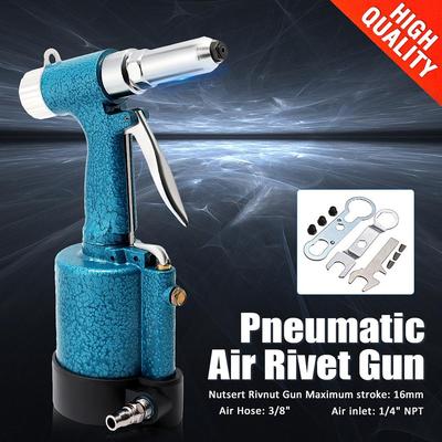 1/4Inch Pneumatic Air Riveter Hydraulic Tool Pop Rivet Riveting Guns Garage Tool Set Kit 165 * 85 * 278mm