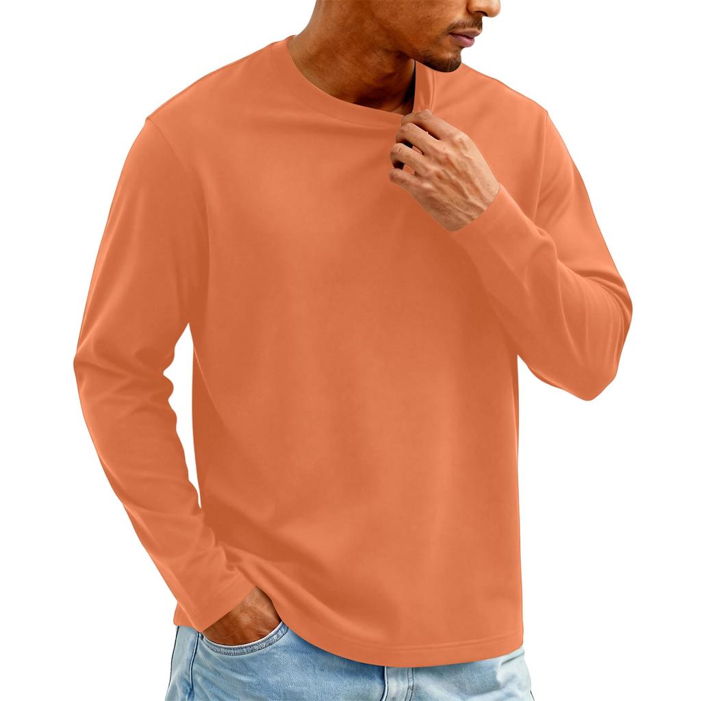 Men's Knit -Neck Long Sleeve T-Shirt | Fashion Casual Pullover For Daily & Weekend Wear