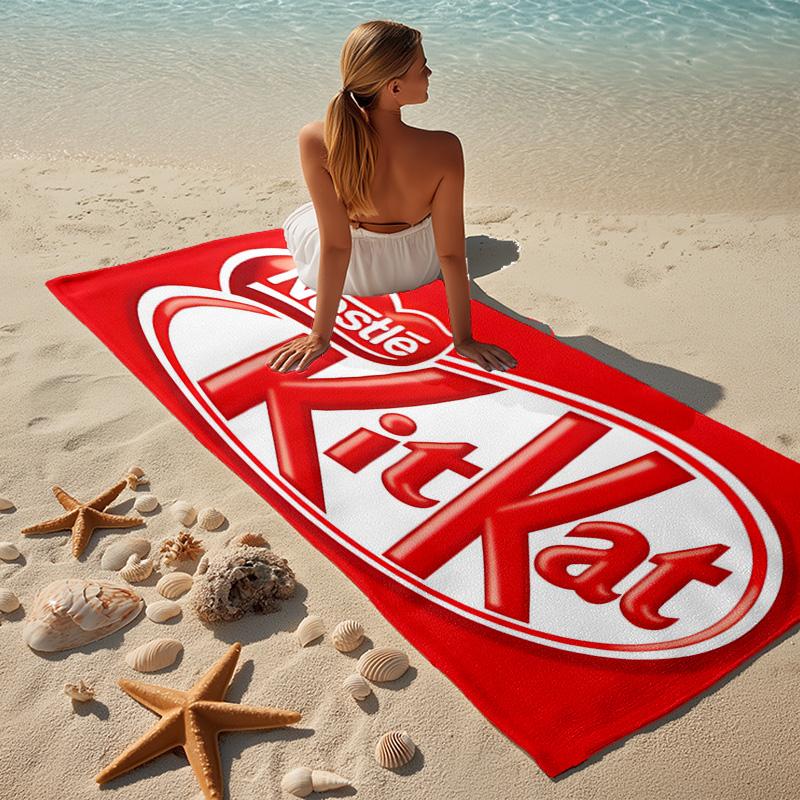 KitKat Beach Towel Microfiber Beach Towel Super Soft & Absorbent for Bath, Beach, Travel Bath Time Accessory, Fan gifts