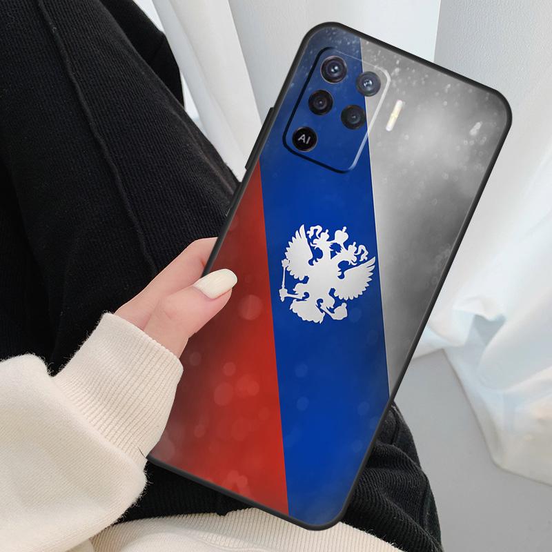 Russian Flag Case For Oppo A54 A74 A94 A18 A57 A17 A77 A38 A58 A78 A98 A80 A60 A40 A96 A76 A16 A15 A5 Pro