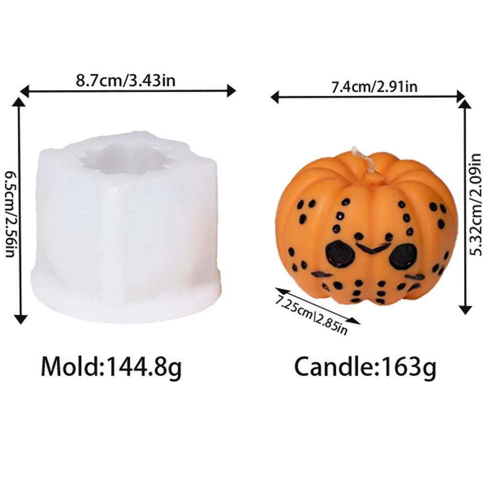 

DIY Pumpkin Candle Silicone Mold Halloween New Evil Expression Ghost Pumpkin Gypsum Resin Soap Mold Party Candle Decoration Tool