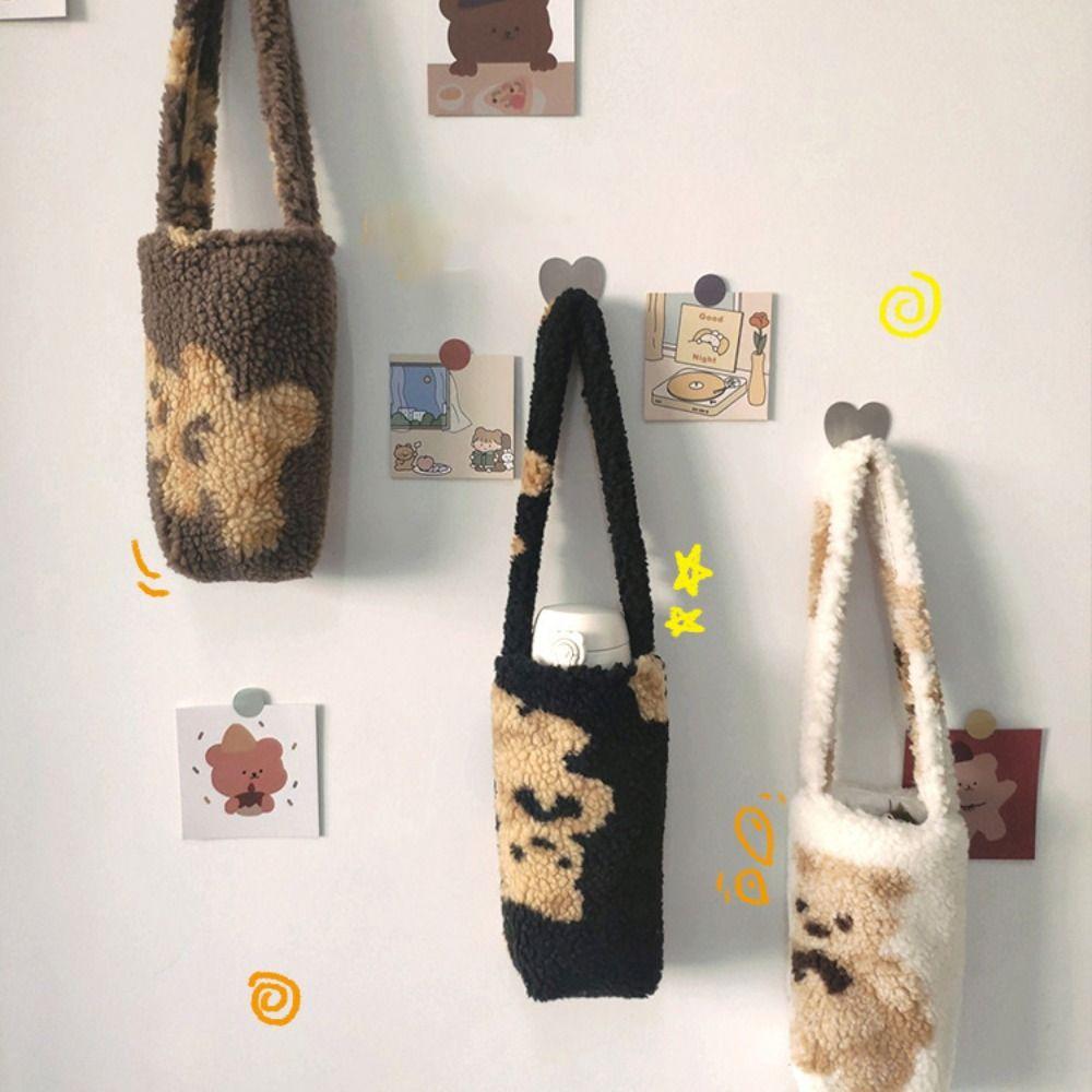 

Cartoon Cup Holder Bear Pateern Water Bottle Storage Bag Cute Cup Accessories