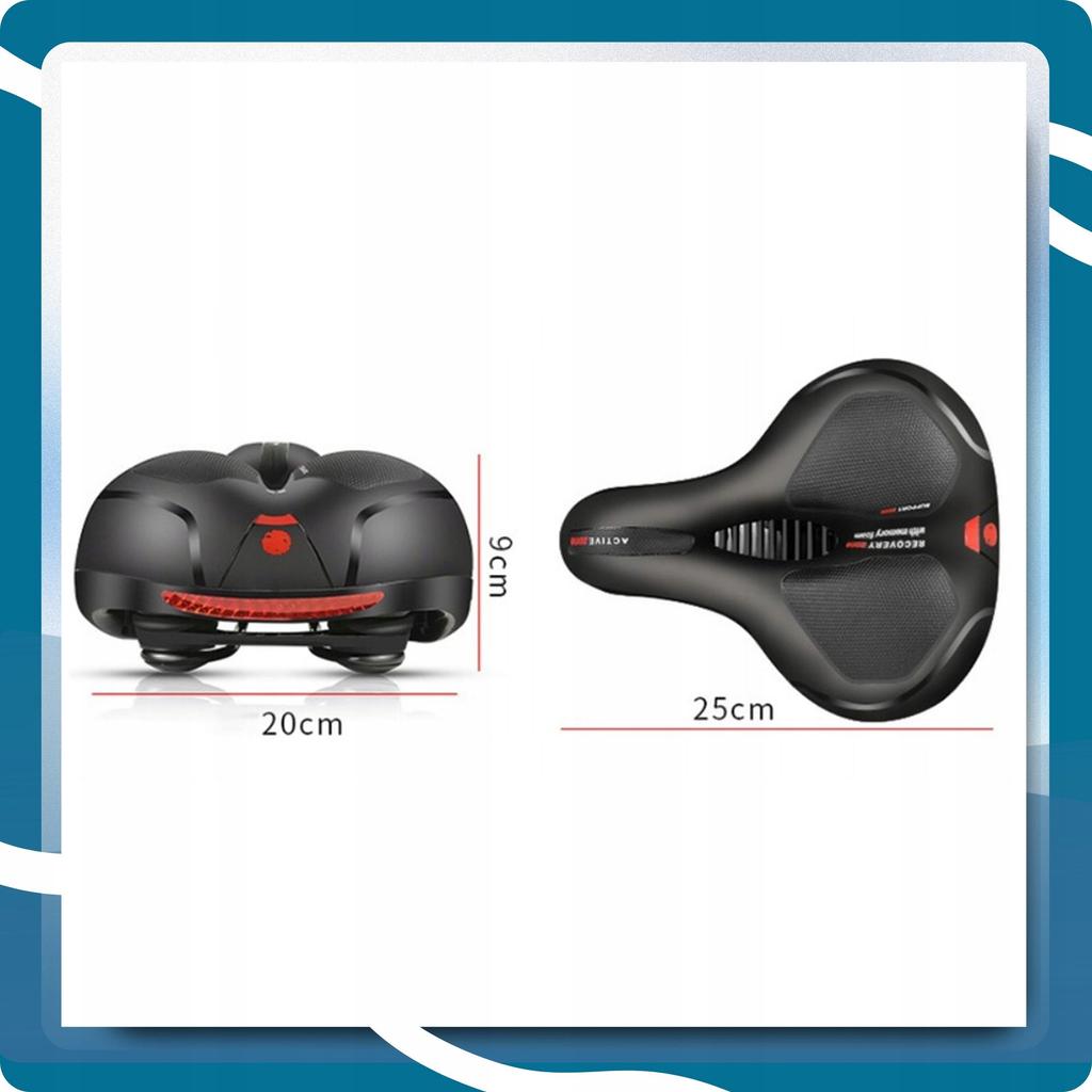 Comfortable Wide Bicycle Saddle for the New 2024 Model + LED Light