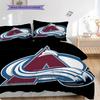 Set Copripiumino Trapuntato con Fantasia Colorado Avalanche Federa Decorazione per la Casa Regalo di Compleanno (1 * copripiumino + 2 * federa, senza nucleo)