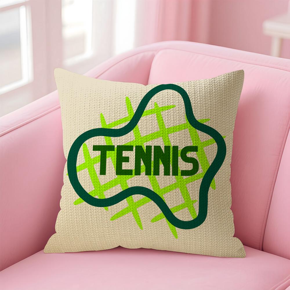 Funny Tennis Cushion Cover Comfort Sofa Bed Silky Elegant Invisible Zipper Decorative Holiday Gifts