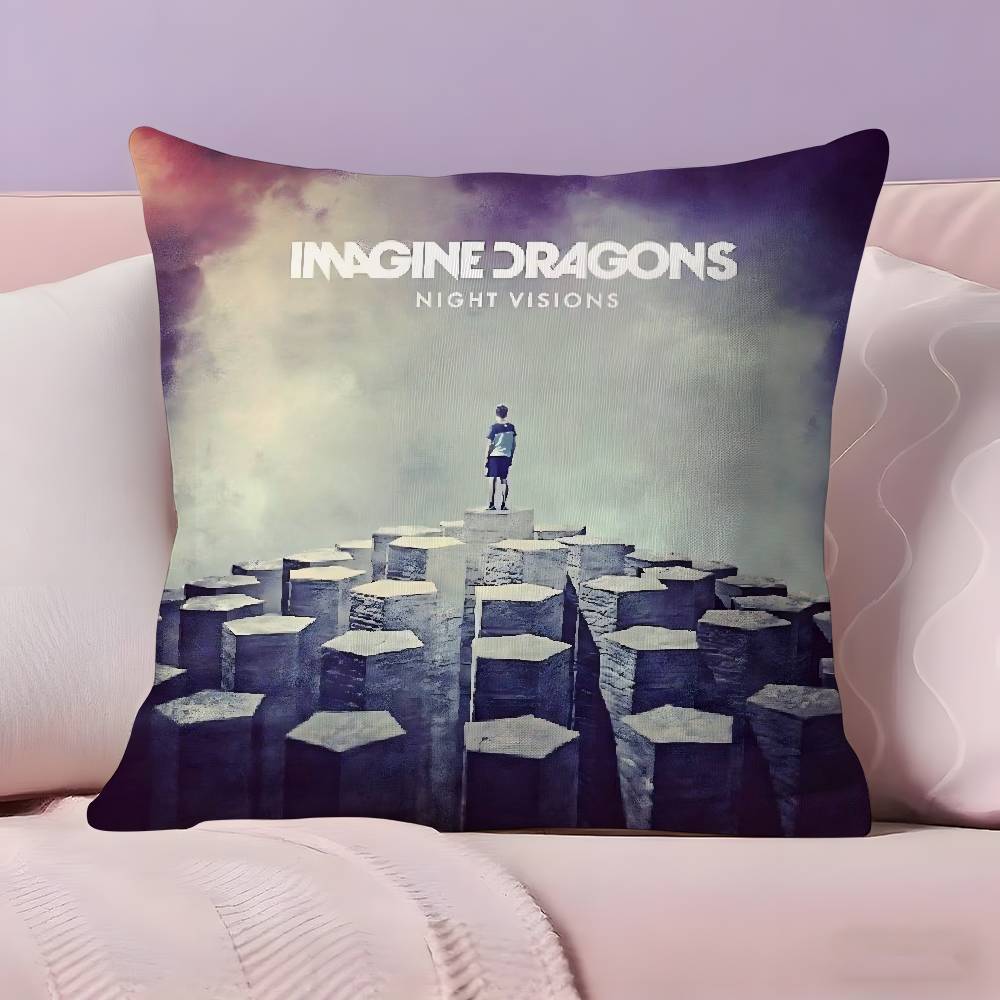 L-Imagine D-Dragons Kissenbezug Ultraweiches Hautfreundliches Gewebe Wolkenähnlicher Komfort & Verdeckter Reißverschluss