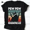 Pew Pew Madafakas Schwarze Katze Vintage Lustiges T-Shirt Baseball-T-Shirts