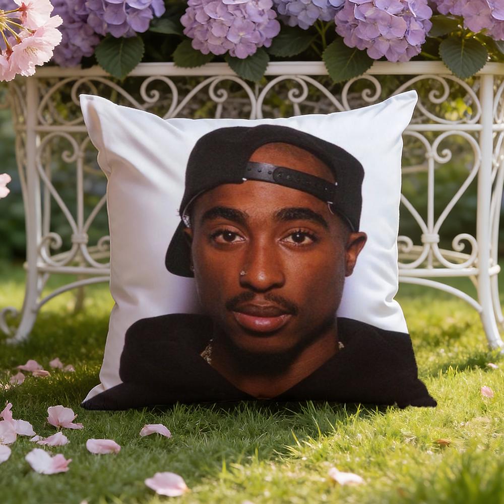 

2P-PAC Tupac S-Shakur Cushion Cover Home & Car Dual-Scene Pillow Cover: Reversible for Premium Comfort 30cmx30cm
