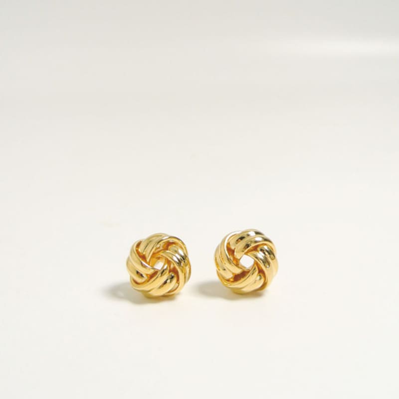 

objet213 сережки-пусети з вузликами 2. Silver