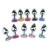 Love Heart Rhinestone Stainless Steel Anal Plug Prostate Massage Adults Sex Toy