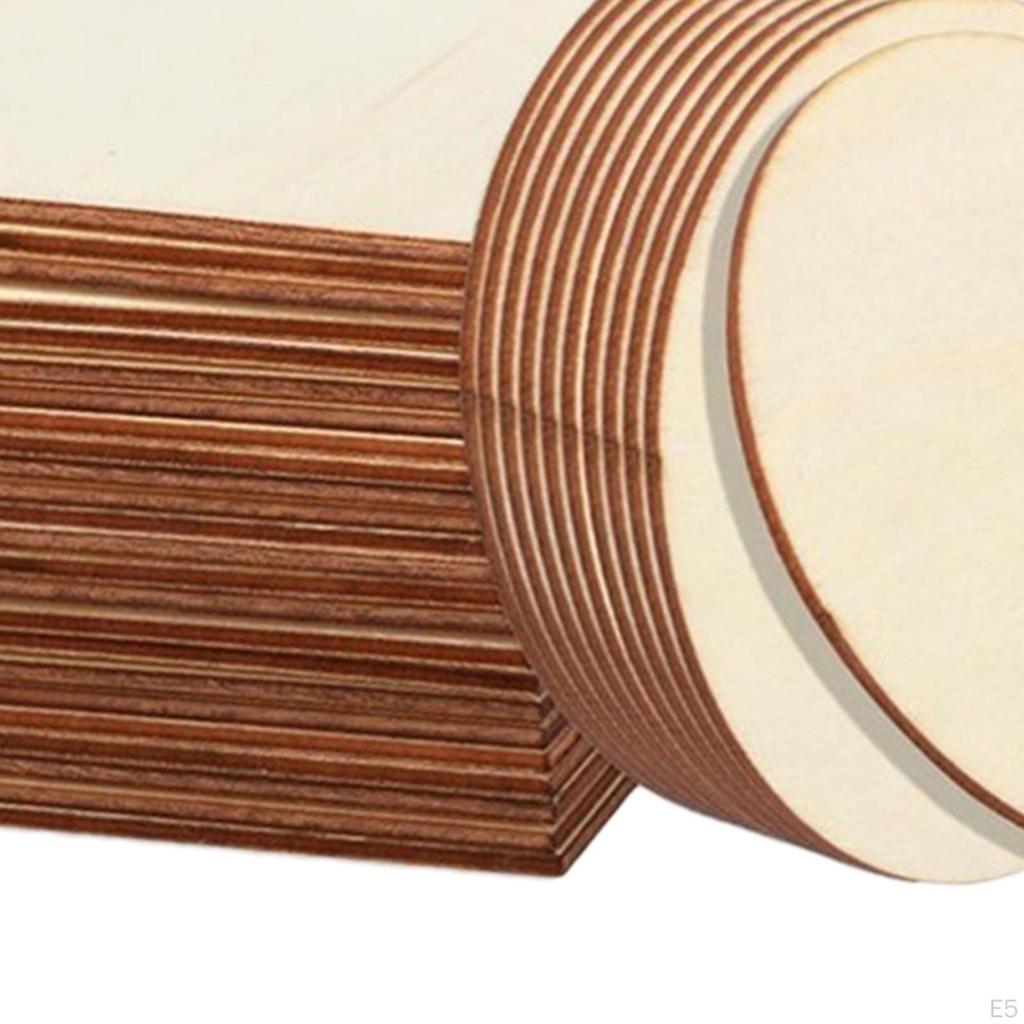 4 Inch Natural Wood Discs for Crafting Projects