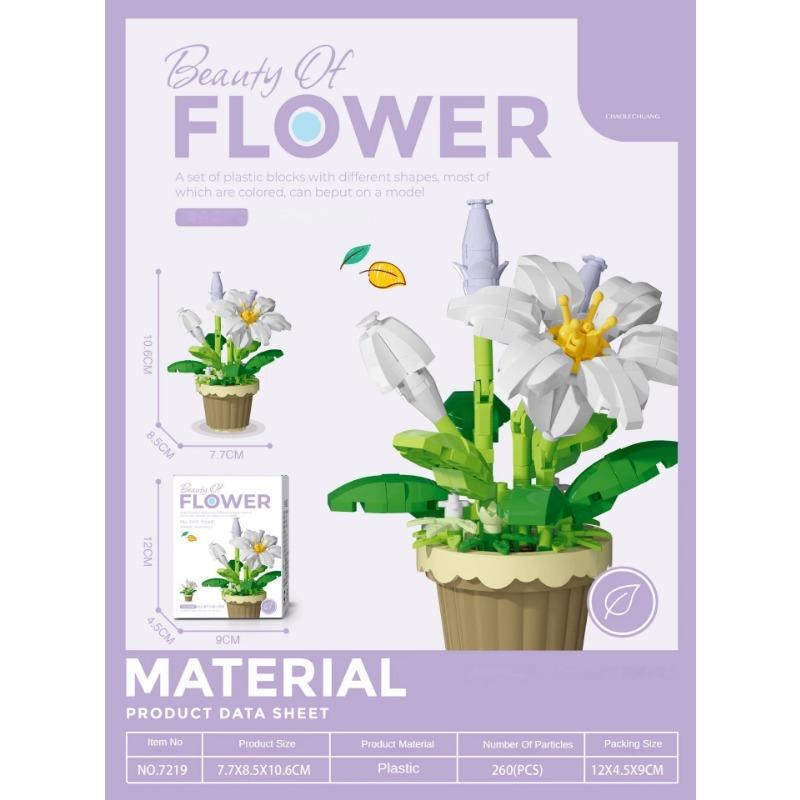 Building Block Flower Potted Plant Ornament Small Size Sunflower Rose Compatible WithBuilding Block Toys for Girl