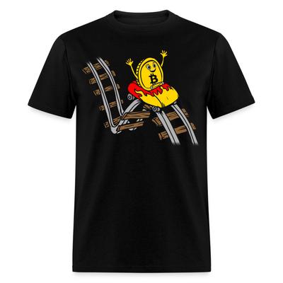 Cute Funny Bitcoin Roller Coaster Ride Shirt Crypto Hodl BTC T-Shirt Size S-6XL