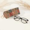 Fashion Retro Print Eyeglasses Box Lightweight Pressure-Resistant Keychain Sunglasses Case Buckle Glasses Case Men