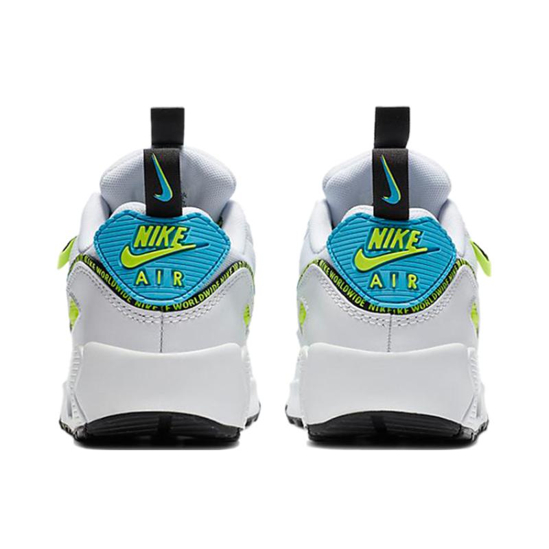 Nike Air Max 90 SE Worldwide Pack Blue Fury Volt GS Sneakers CV7665-100