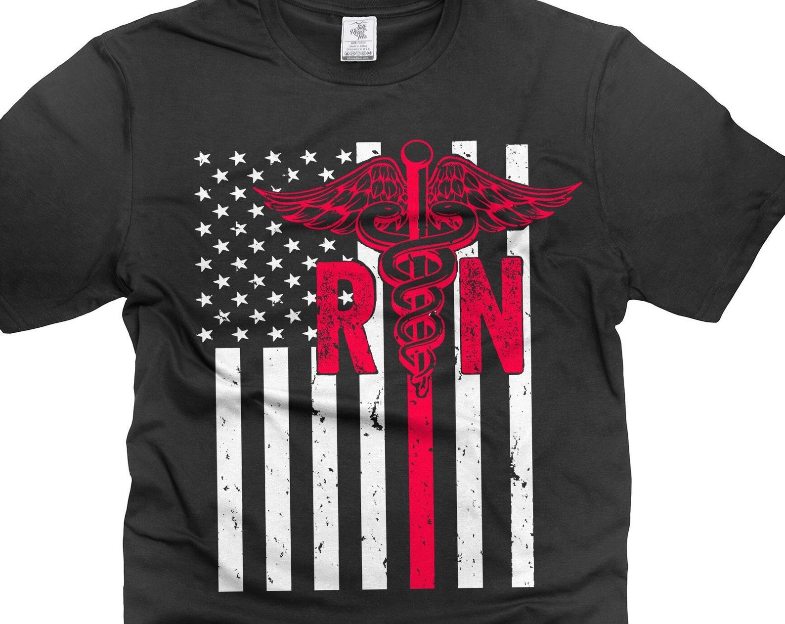 RN Flag Shirt: Nurse Patriotic Tee, 4th Of July XL