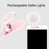 Rechargeable Mini Selfie Ring Light Clip Mobile Phone Fill Lamp Selfie Lights  Universal